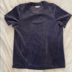 DKNY Sport Velour Short Sleeve Top